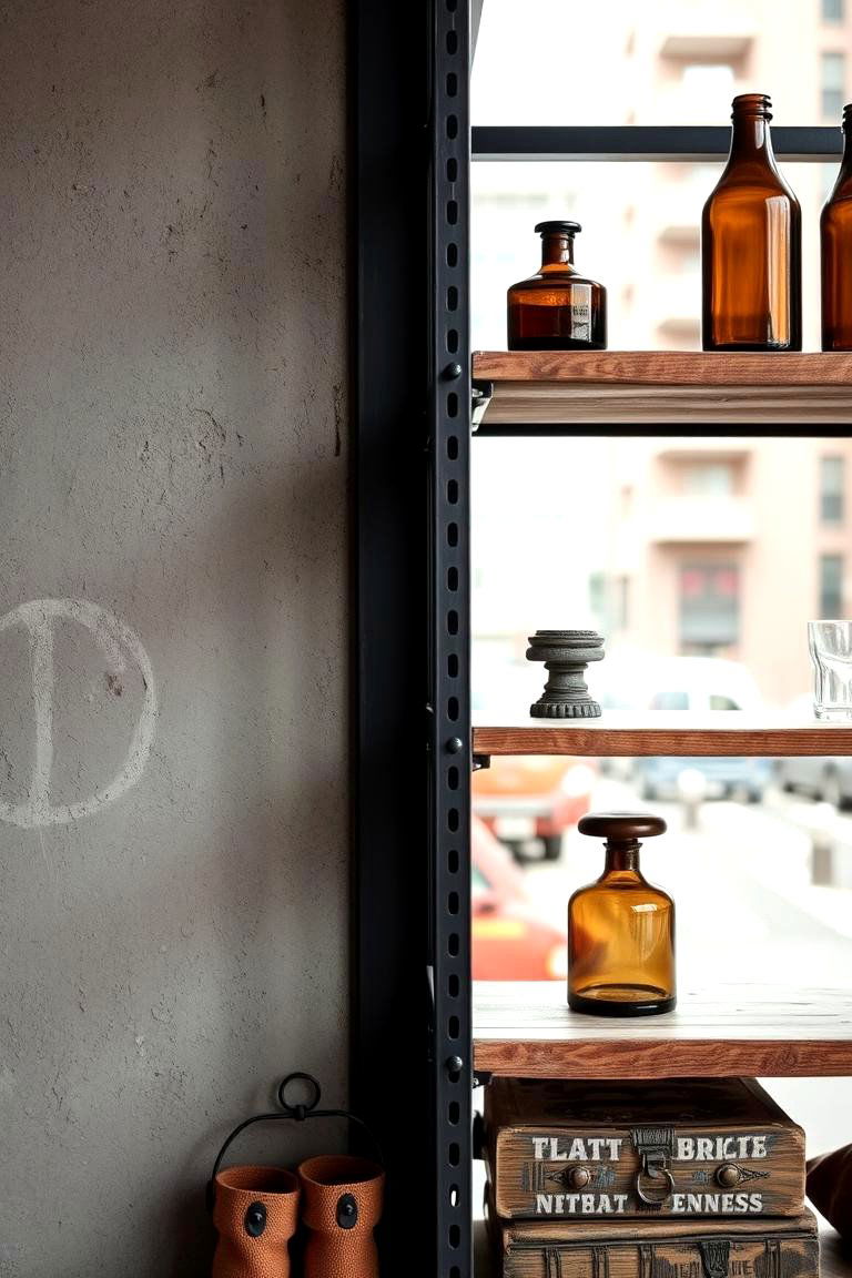 Industrial Chic Shelves - 24 Shelf Decor Ideas