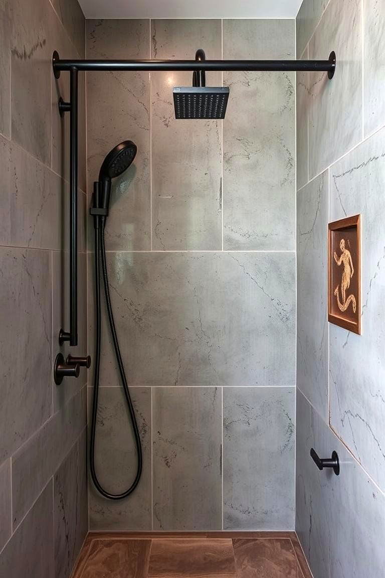 Industrial Chic Shower - 24 Bathroom Shower Ideas
