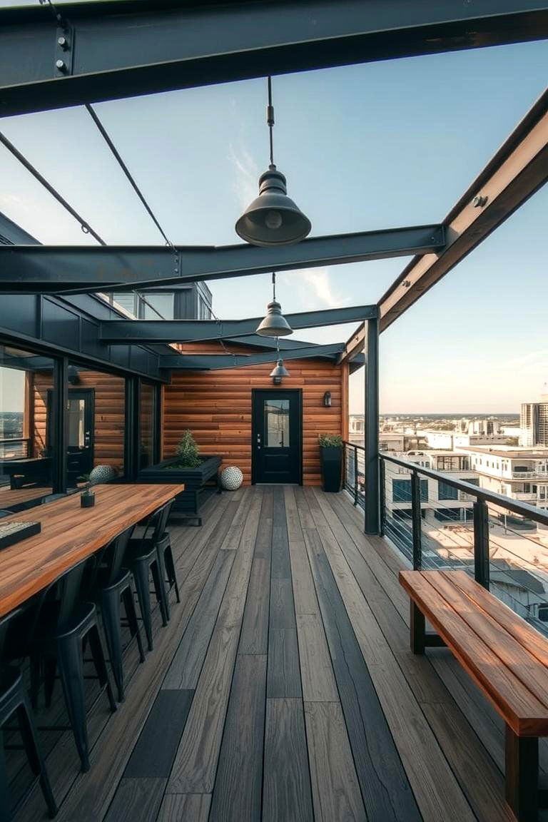 Industrial Chic Style - 24 Deck Decorating Ideas
