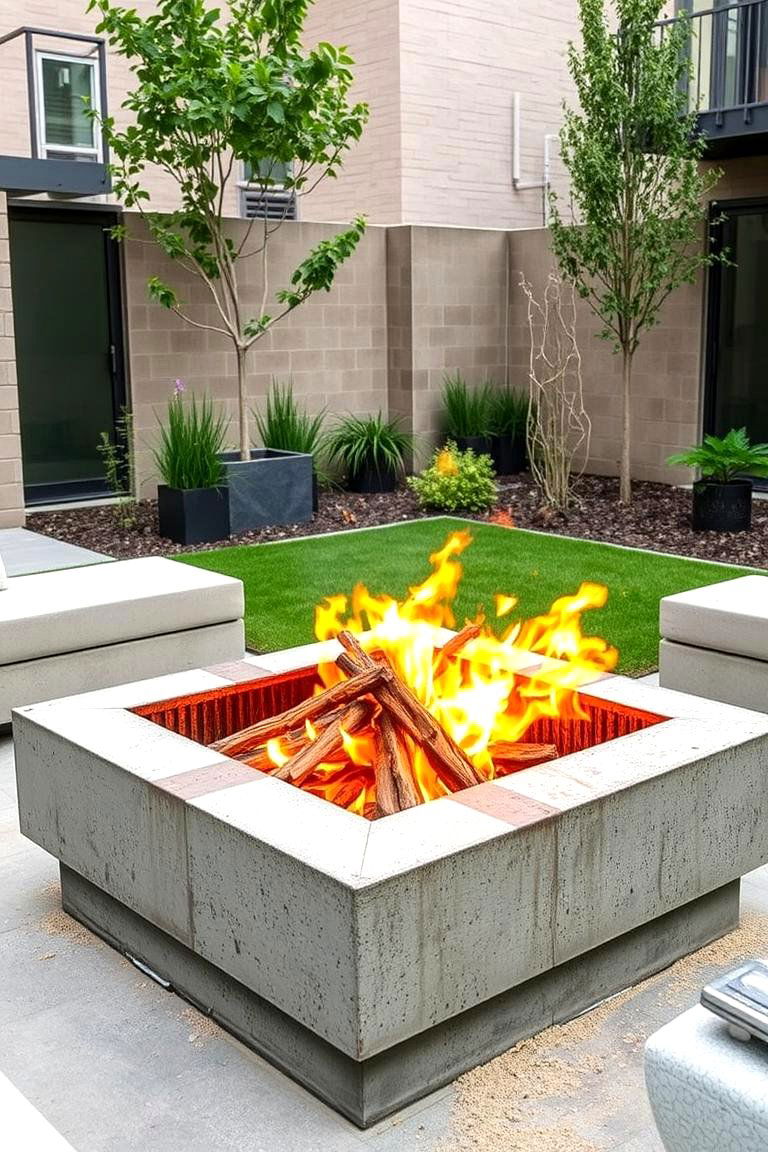 Industrial Chic Sunken Fire Pit - 24 Sunken Fire Pit Ideas