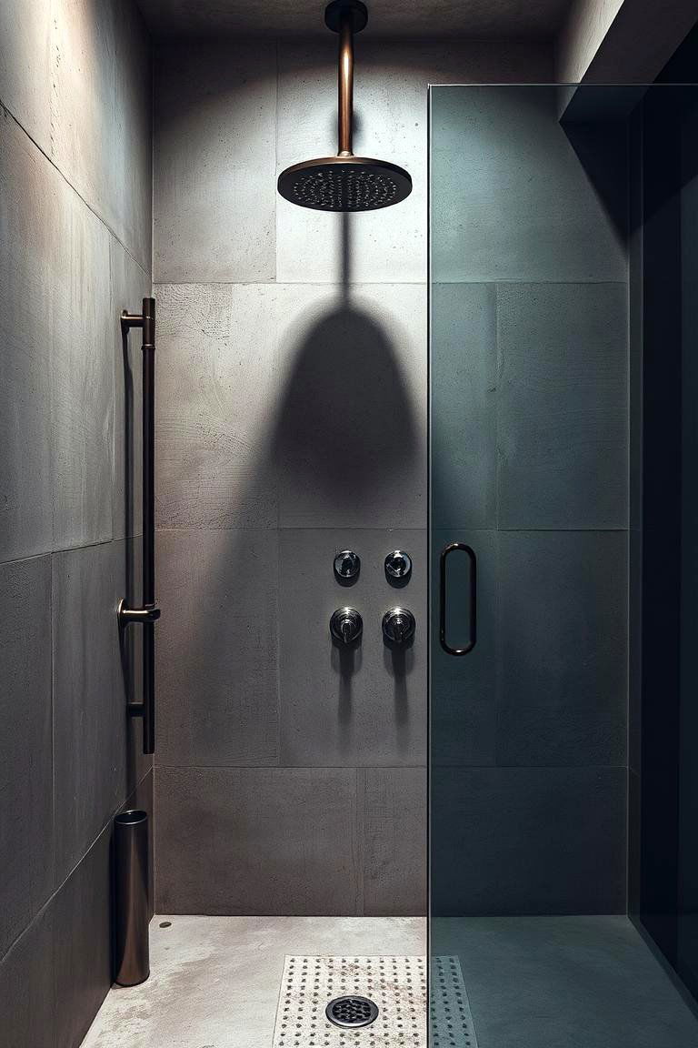 Industrial Chic Walk In - 24 Doorless Walk In Shower Ideas
