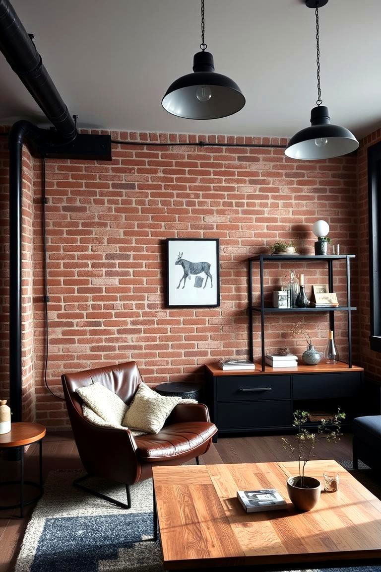 Industrial Chic with Exposed Elements - 24 Modern Living Room Ideas