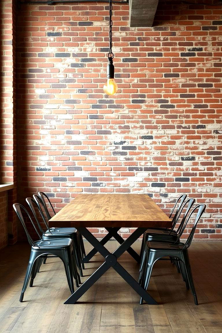Industrial Chic with Exposed Elements - 24 Modern Dining Room Ideas