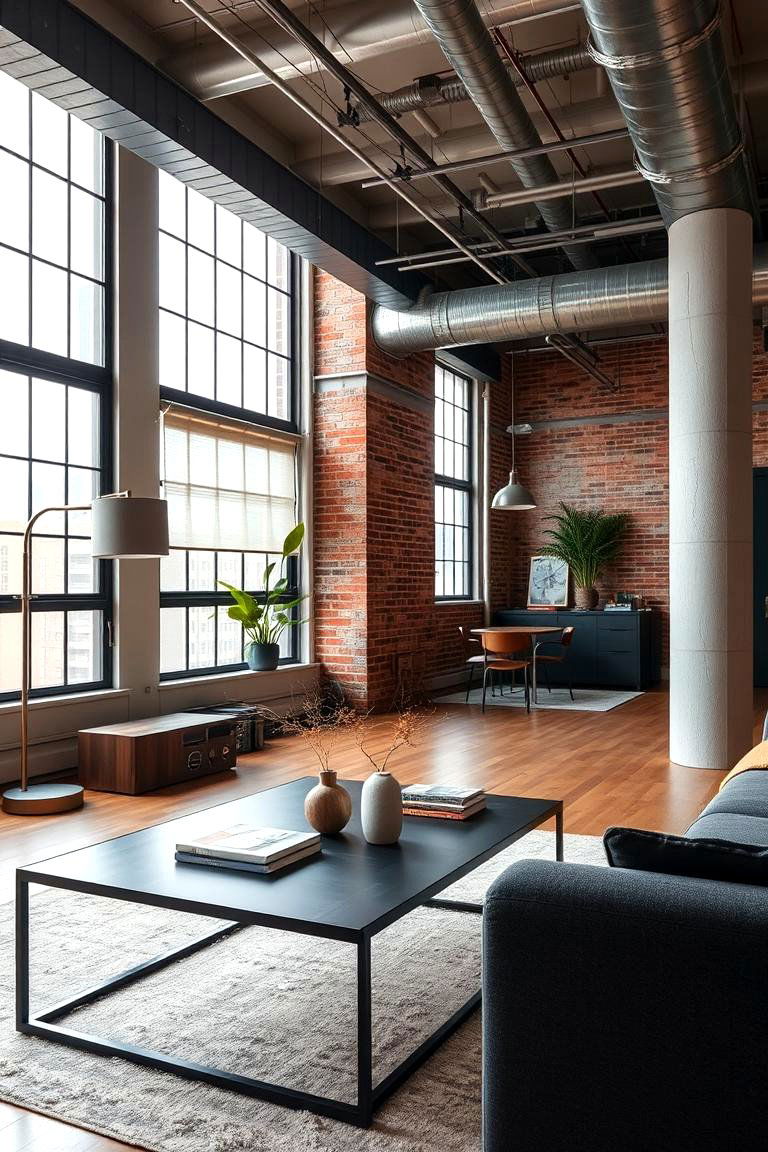 Industrial Chic with Metal Accents - 24 Loft-style Living Room Ideas