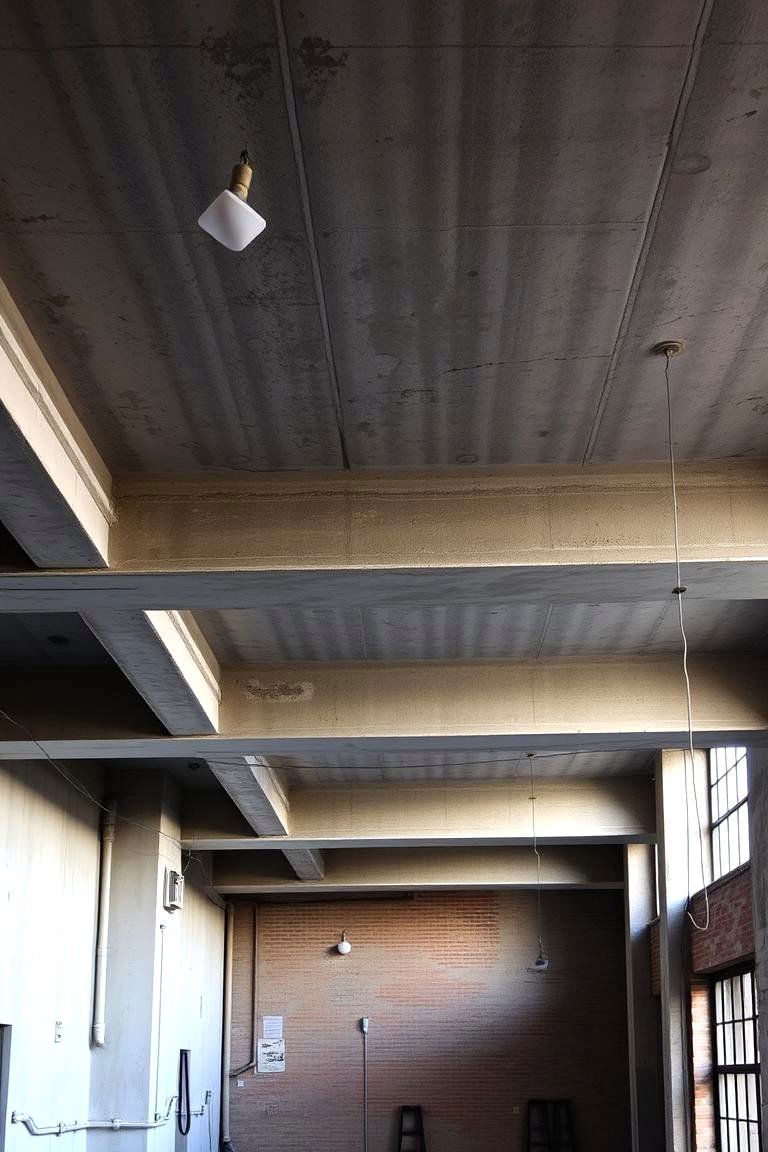 Industrial Concrete Ceilings - 24 Cheap Ceiling Ideas