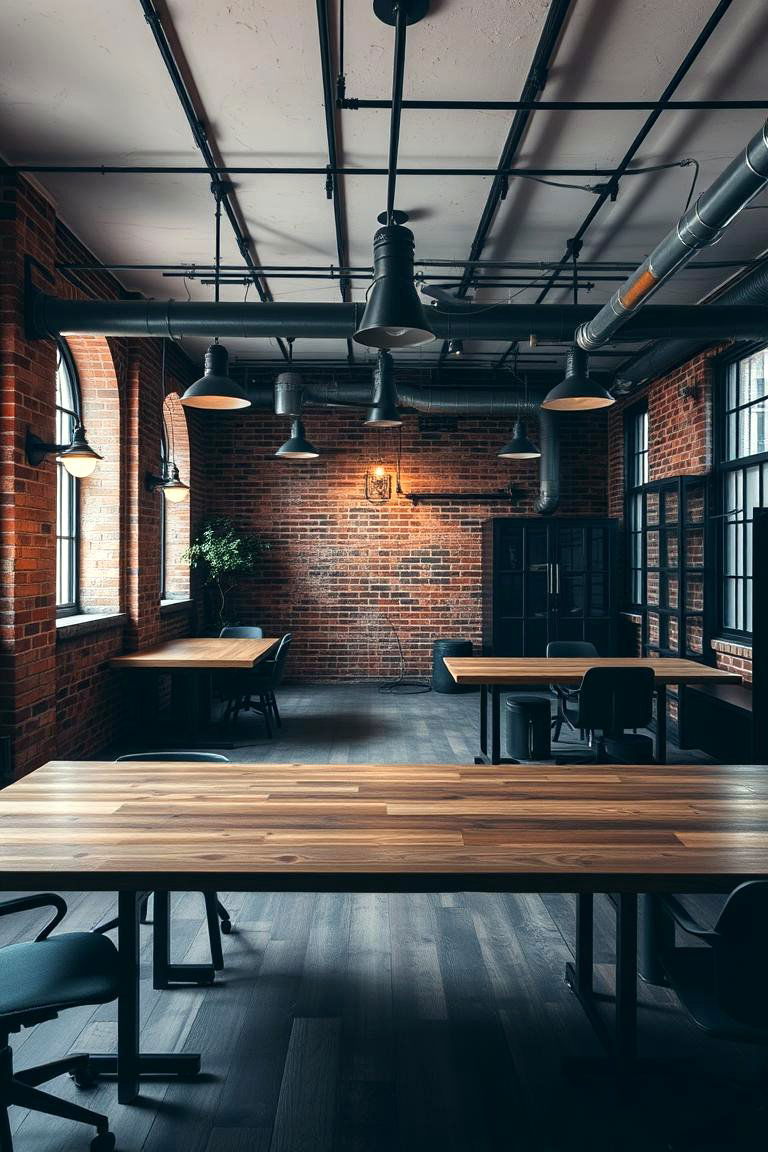 Industrial Dark Elegance - 24 dark home office design ideas