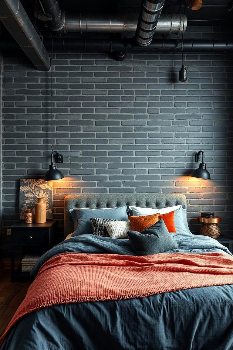 Industrial Edge - 24 Dark Grey Bedroom Ideas