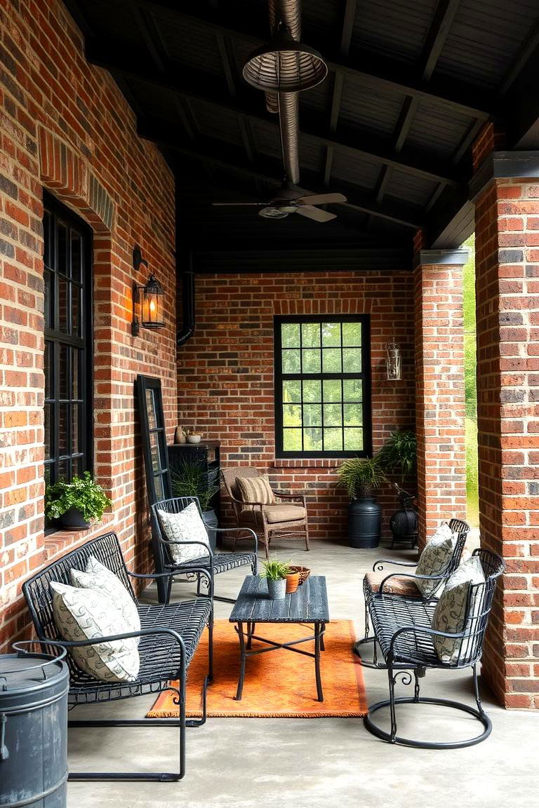 Industrial Edge - 24 Modern Front Porch Ideas