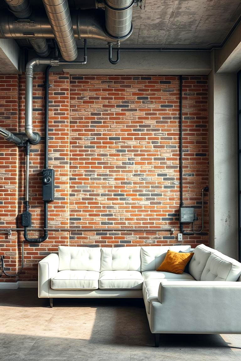 Industrial Edge Detail - 24 White Couch Living Room Ideas