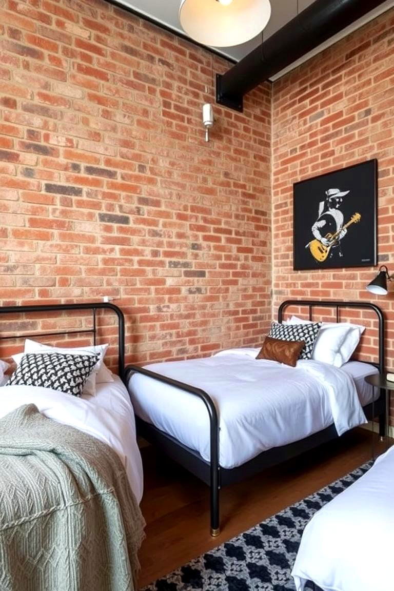 Industrial Edge Elegance - 24 Twin Bedroom Ideas