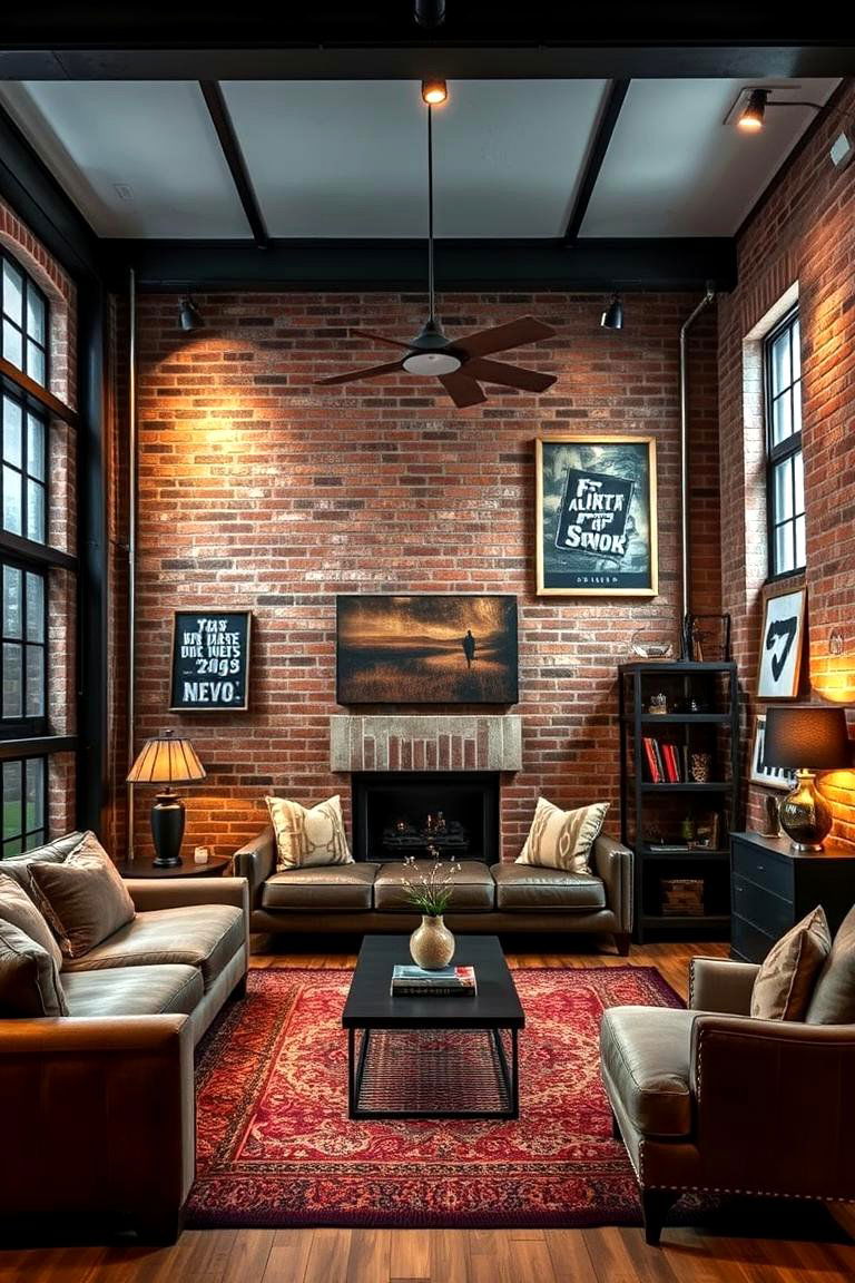 Industrial Edge Living Room - 24 Mens Living Room Ideas