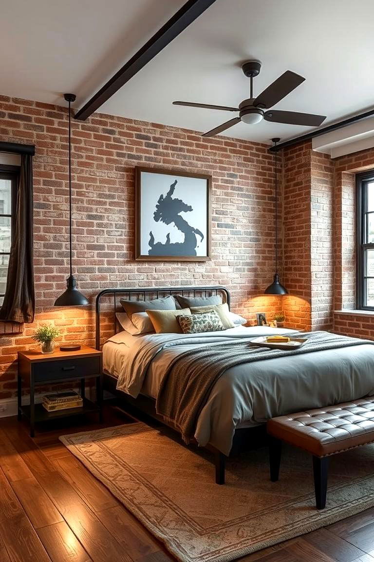 Industrial Edge Sanctuary - 24 Bedroom Decor Ideas