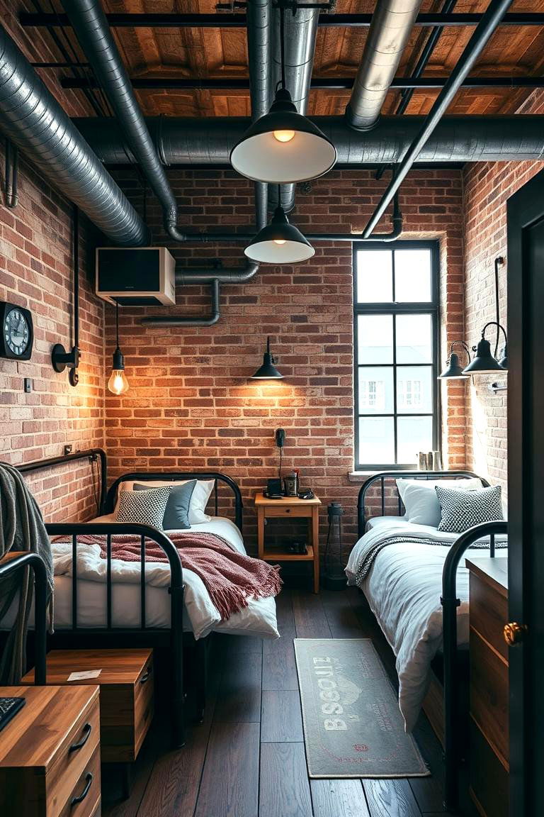 Industrial Edge Styling - 24 Dorm Room Decorating Ideas
