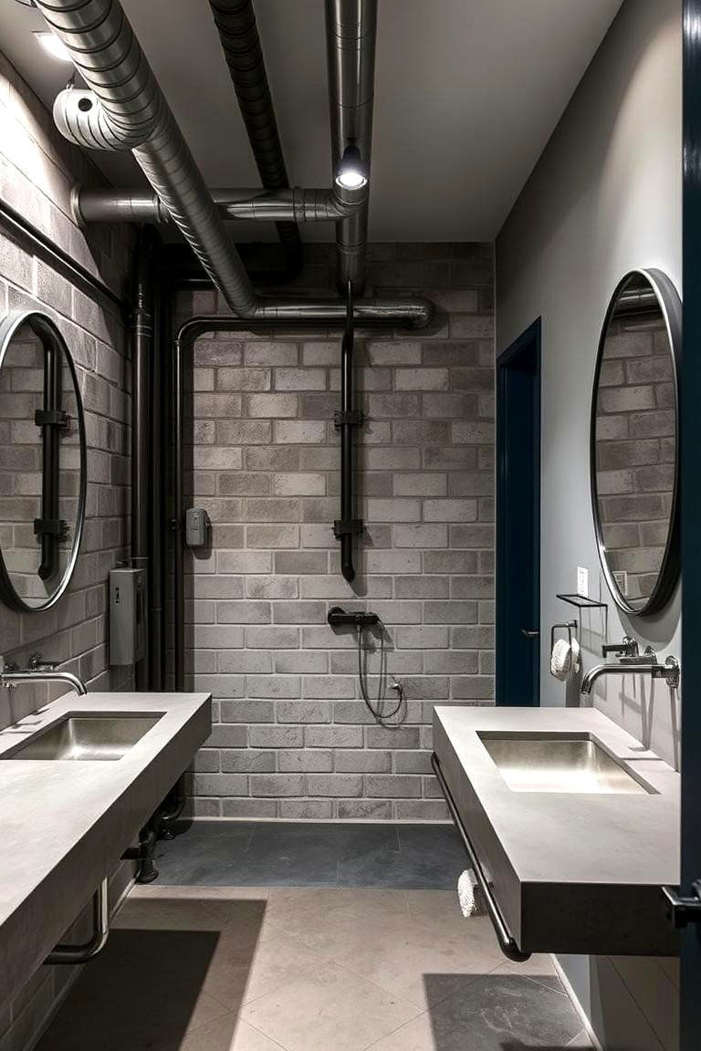 Industrial Edge with Urban Vibes - 24 Hallway Bathroom Ideas