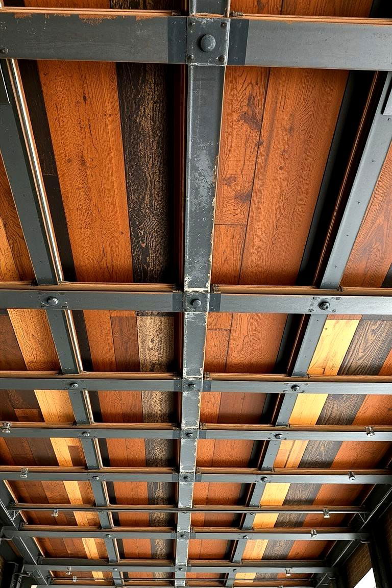 Industrial Inspired Coffered Ceiling - 24 Coffered Ceiling Ideas
