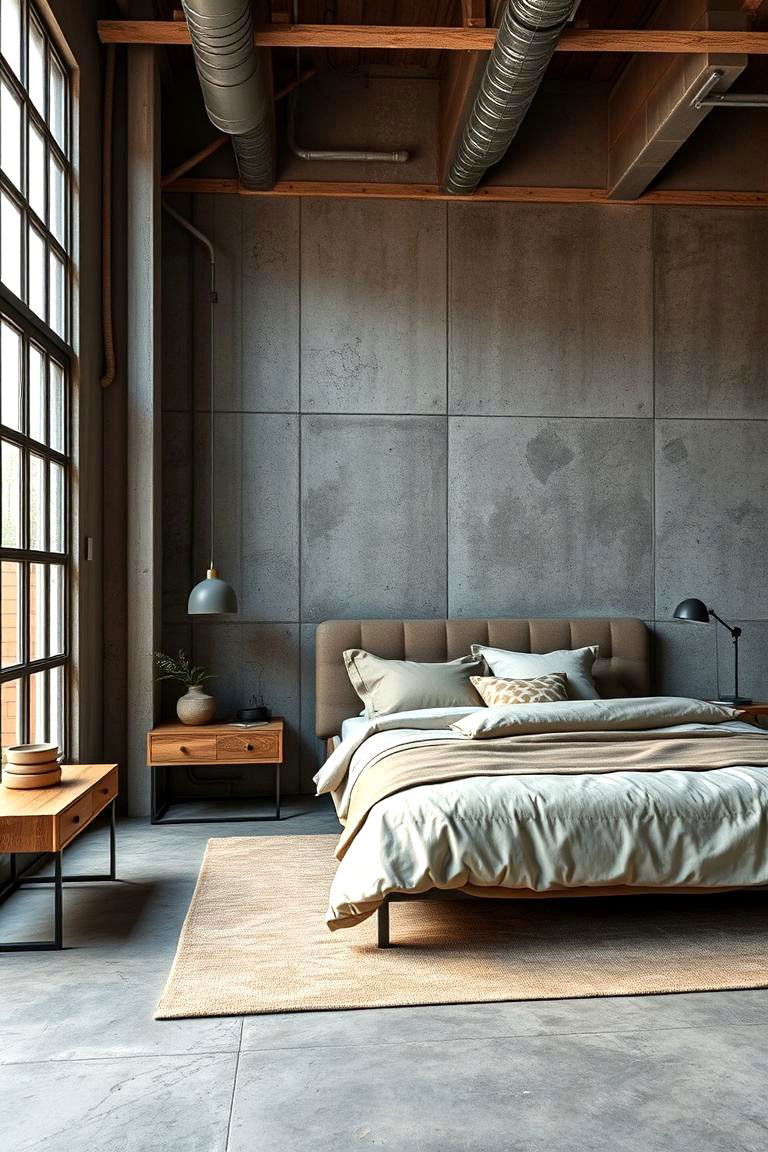 Industrial Khaki Elements - 24 Khaki Bedroom Ideas