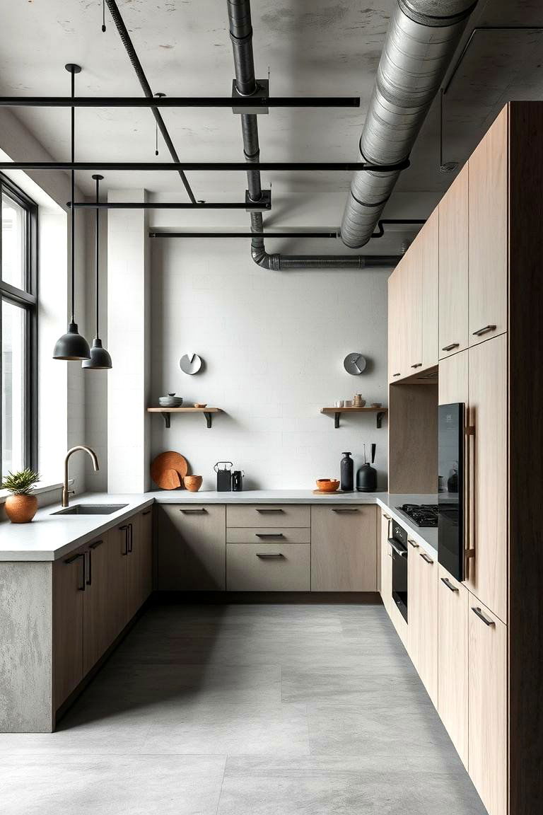 Industrial Kitchen Designs - 24 Brutalist Interior Design Ideas