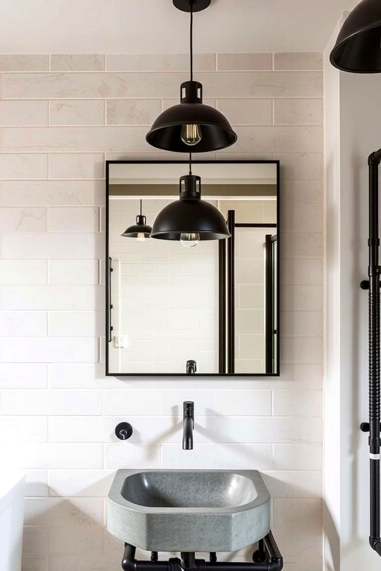 Industrial Lighting Fixtures - 24 Western Bathroom Ideas