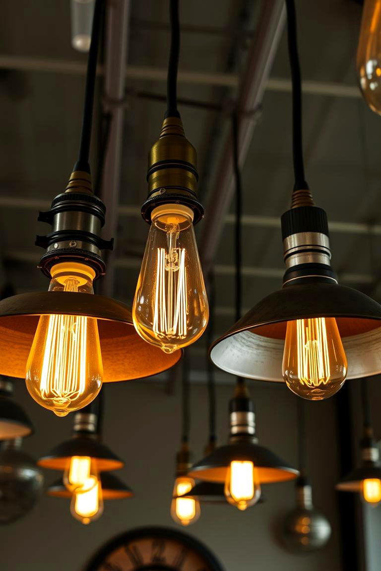 Industrial Lighting Focus - 24 Garage Laundry Room Ideas