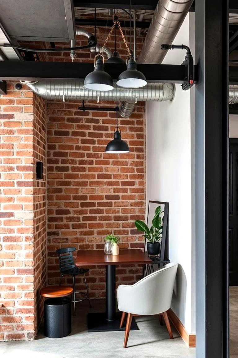 Industrial Loft Breakfast Nook - 24 Breakfast Nook Ideas
