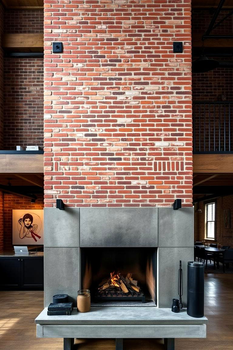 Industrial Loft Vibe - 24 Two-story Fireplace Ideas
