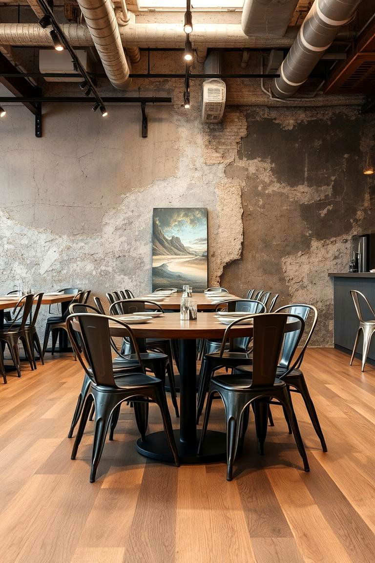 Industrial Metal Chairs and Tables - 24 Steampunk Interior Design Ideas