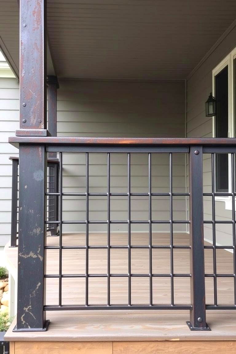 Industrial Metal Railings - 24 Porch Railing Ideas