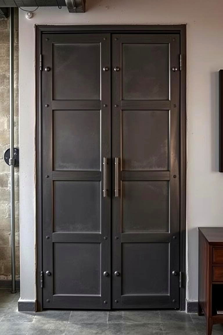 Industrial Metal Style - 24 closet door ideas