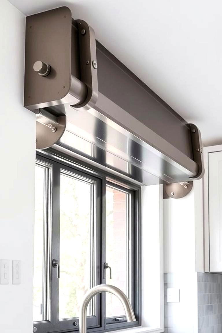 Industrial Metal Valance - 24 Kitchen Valance Ideas