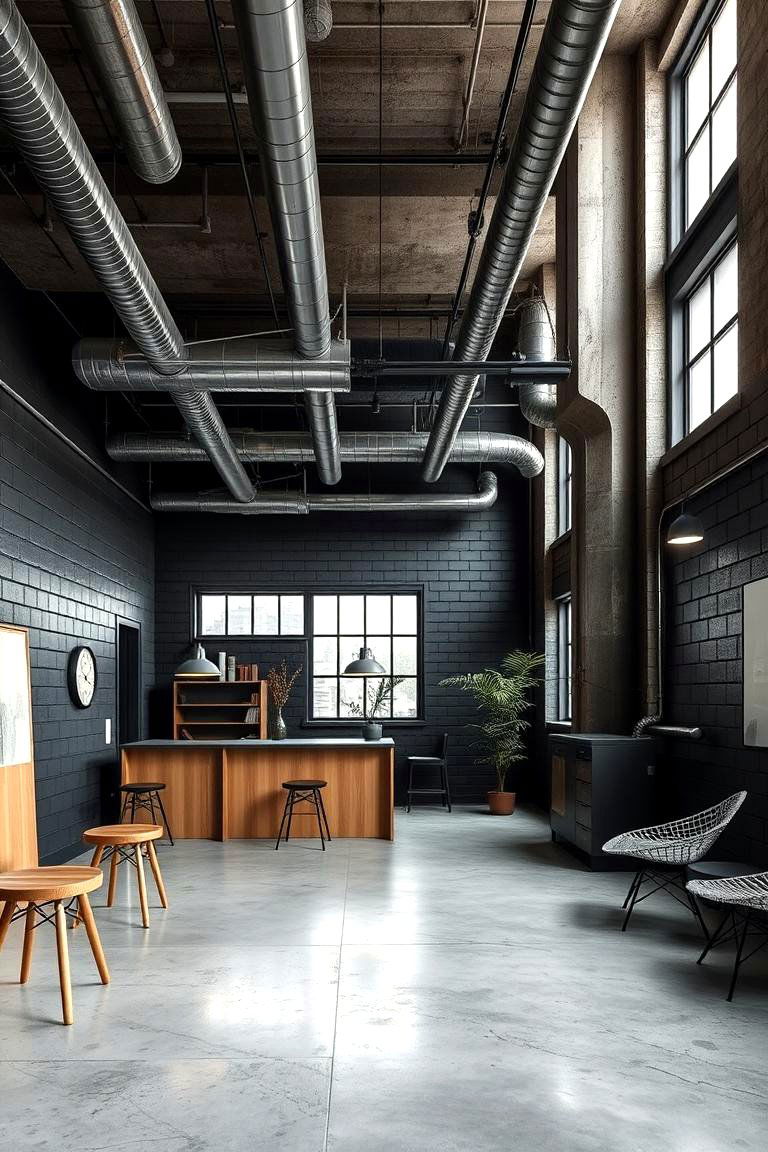 Industrial Modern Black Shiplap - 24 Black Shiplap Wall Ideas