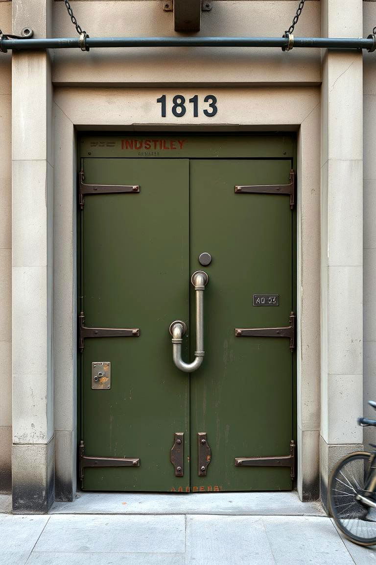 Industrial Olive Edge - 24 Olive Green Front Door Ideas