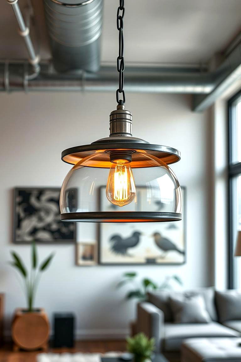 Industrial Pendant Lighting - 24 Living Room Ceiling Lighting Ideas