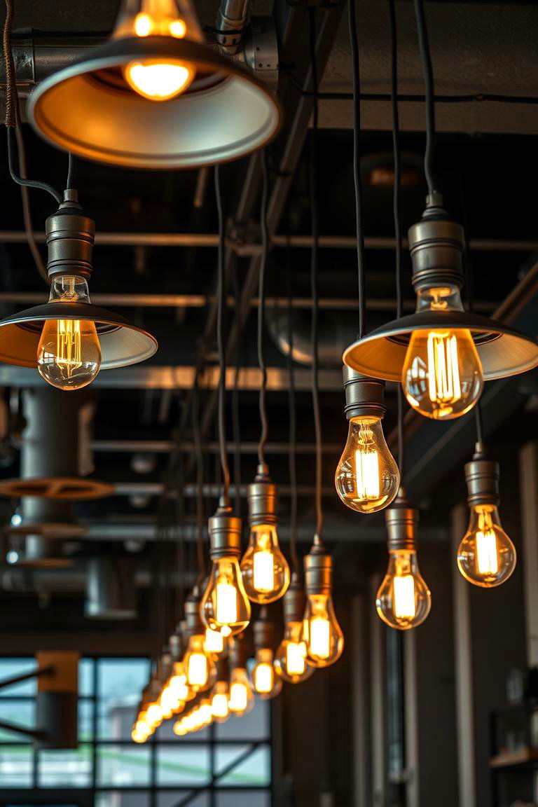 Industrial Pendant Lighting - 24 Industrial Bedroom Ideas