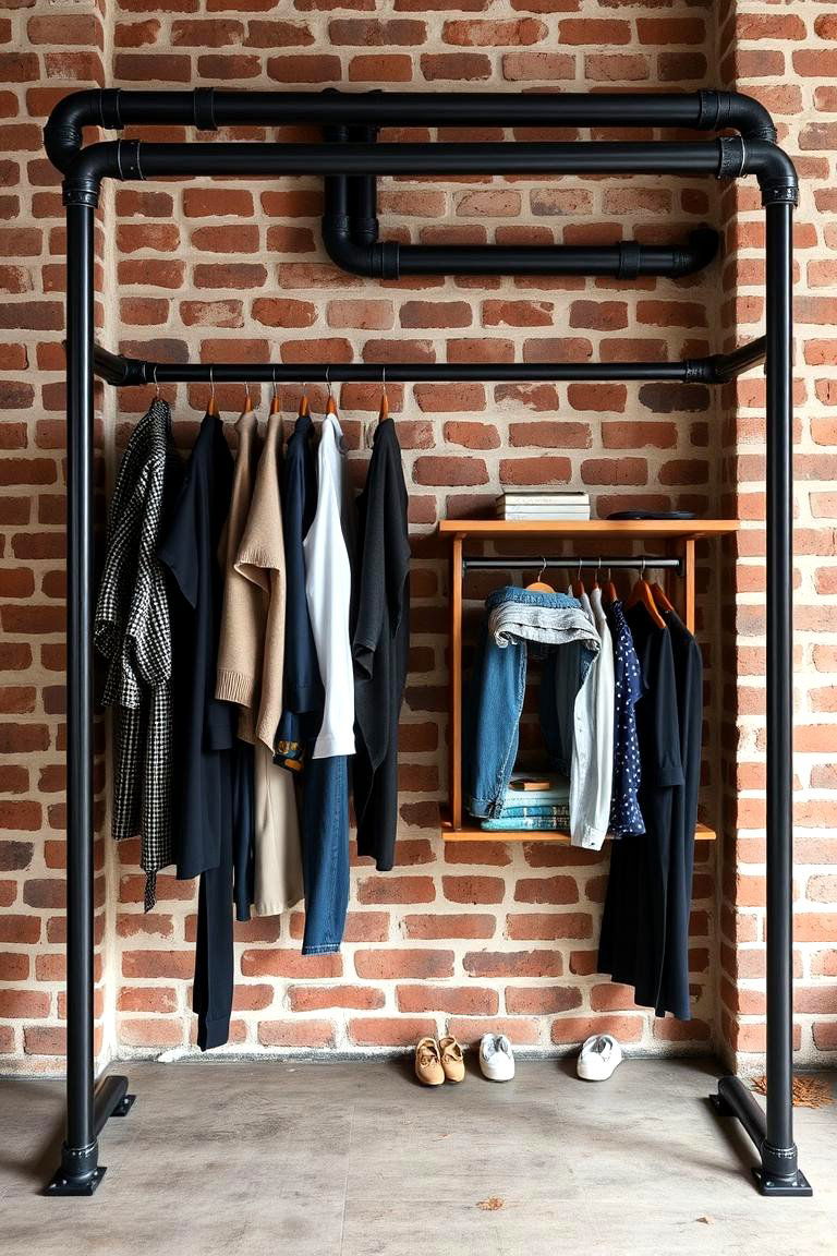 Industrial Pipe Closet - 24 Open Closet Ideas