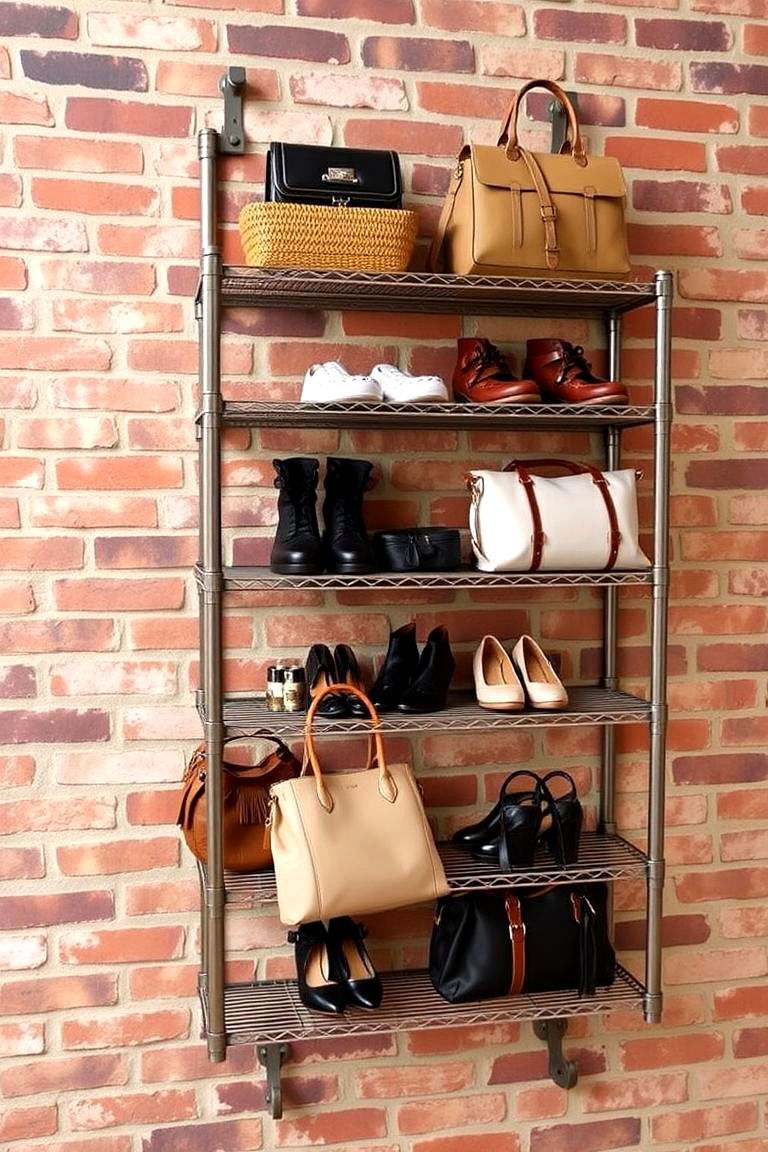 Industrial Shelving Unit - 24 Exterior Color Palettes for Small Homes