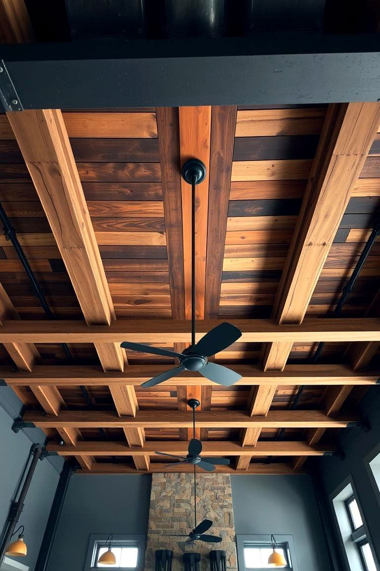 Industrial Statement Ceilings - 24 Industrial Living Room Ideas