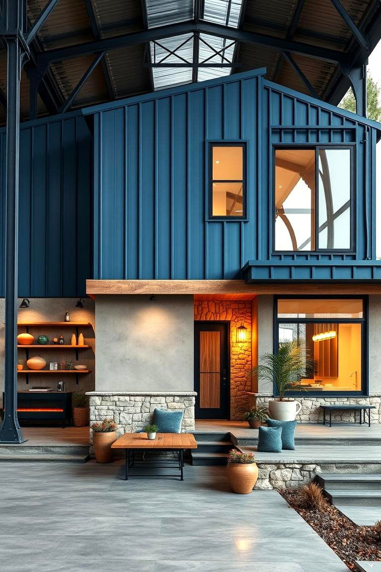 Industrial Steel Blue - 24 Blue Exterior House Colors