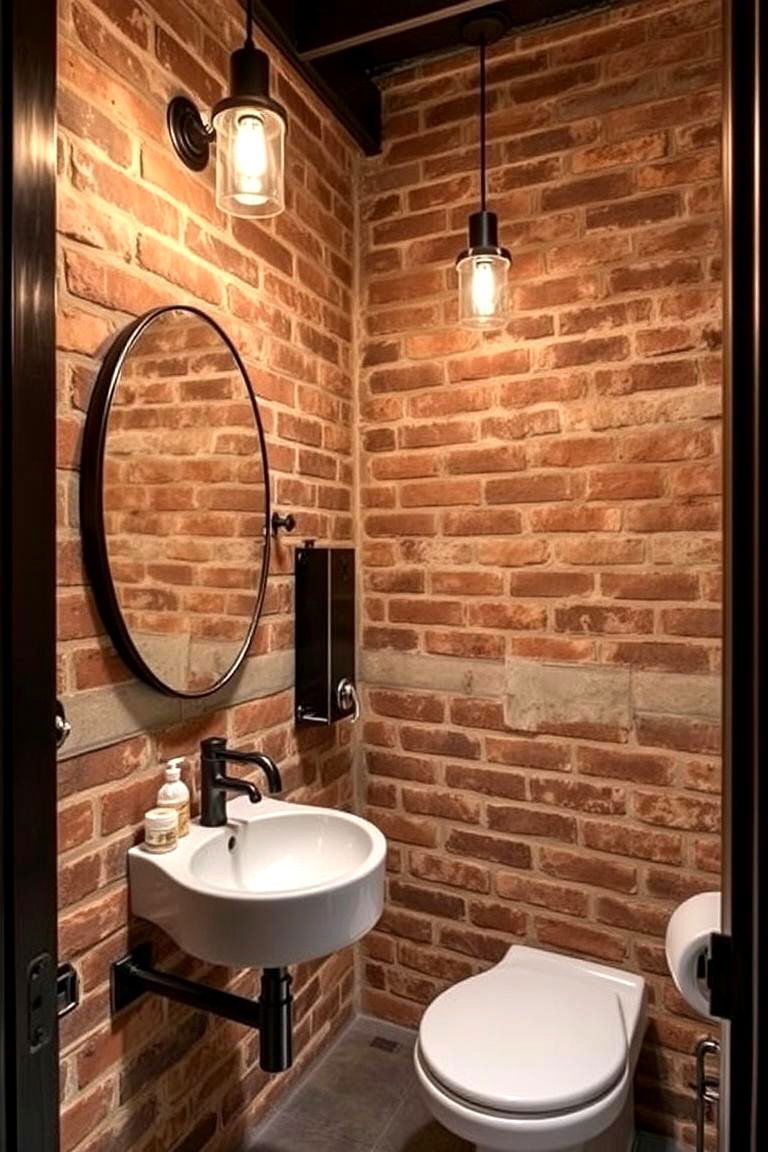 Industrial Style - 24 Powder Room Ideas