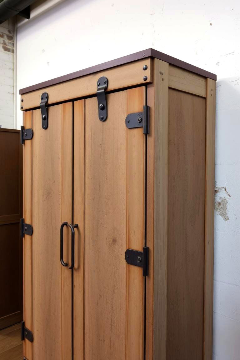 Industrial Style Built In Wardrobe - 24 Built-in Wardrobe Ideas Around a Bed