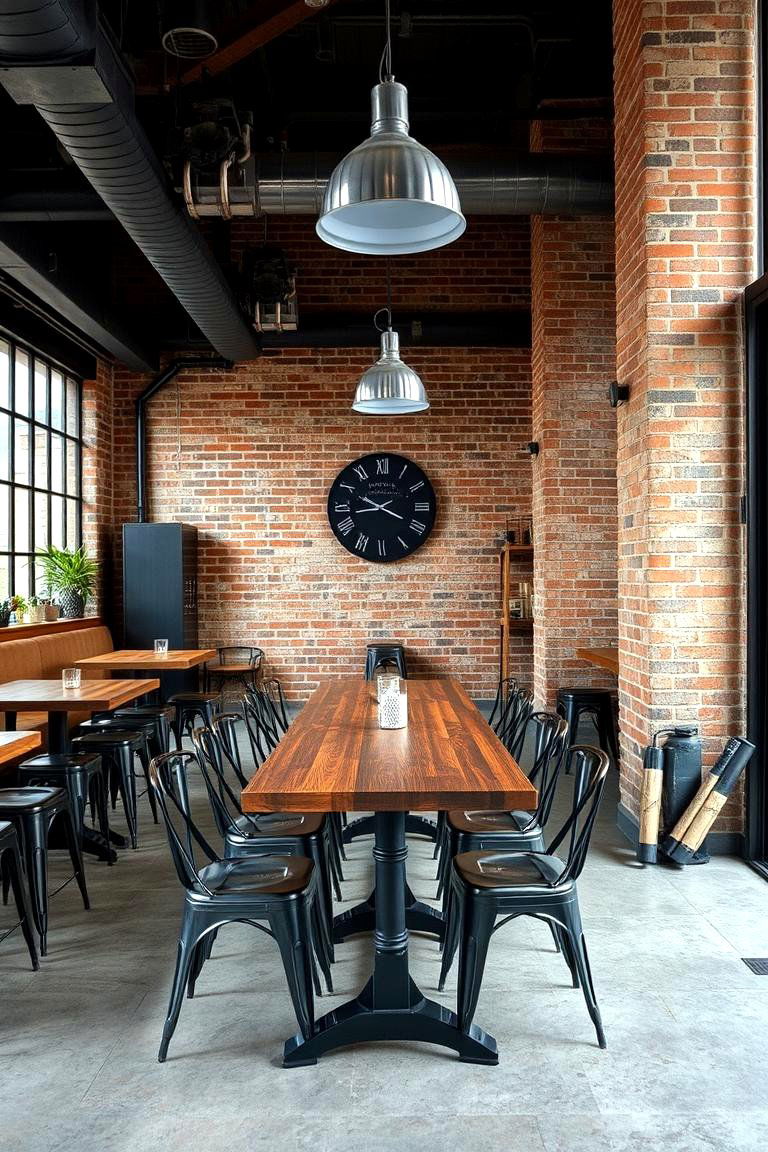 Industrial Style Dining - 24 Eat in Kitchen Ideas