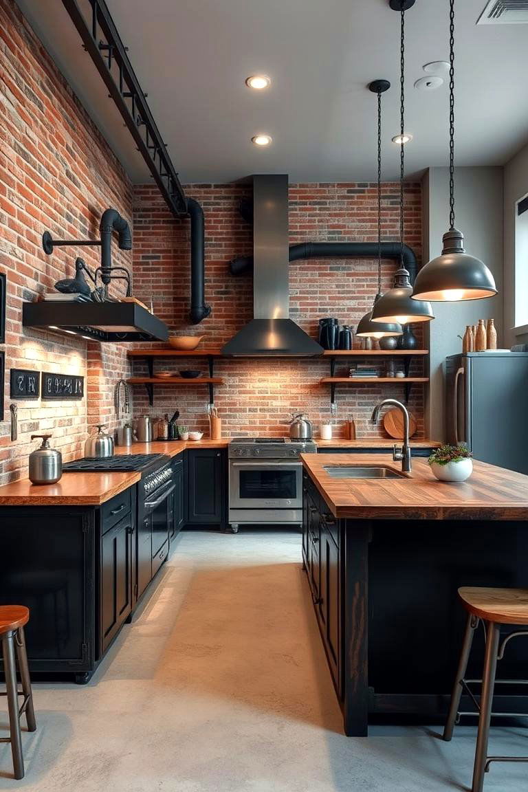 Industrial Style Finishes - 24 Townhouse Kitchen Ideas