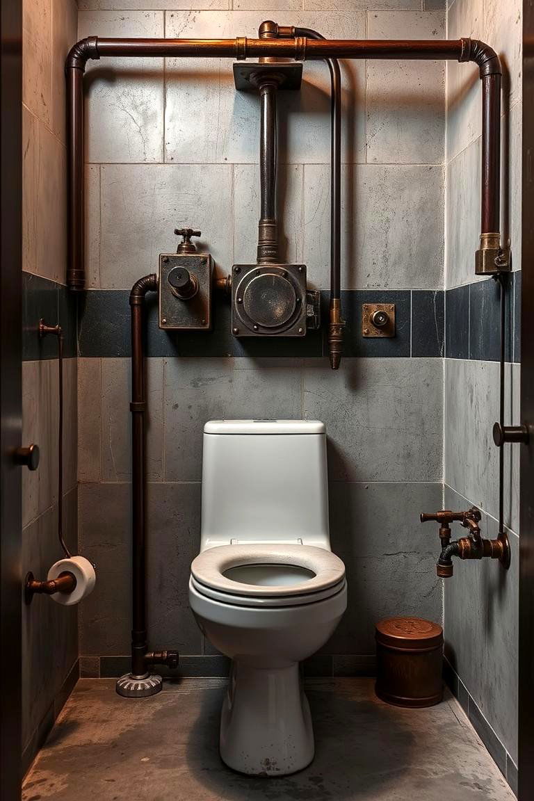 Industrial Style Fixtures - 24 Downstairs Toilet Ideas
