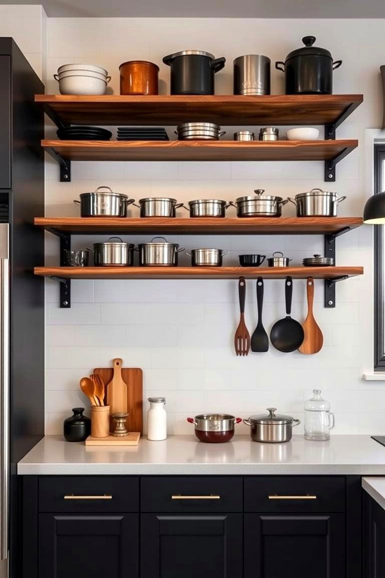 Industrial Style Floating Shelves - 24 Floating Shelves Ideas