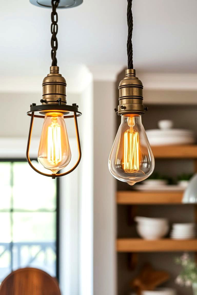Industrial Style Lighting for a Bold Look - 24 Small Kitchen Lighting Ideas