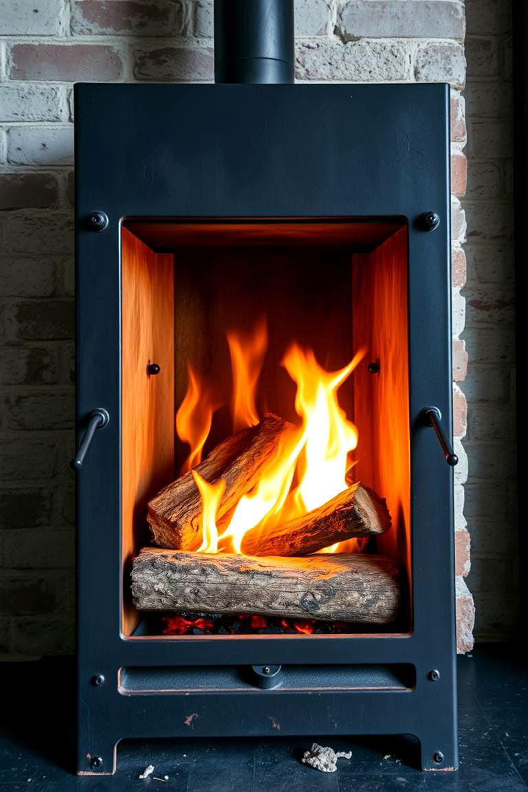 Industrial Style Log Burner - 24 Log Burner Ideas