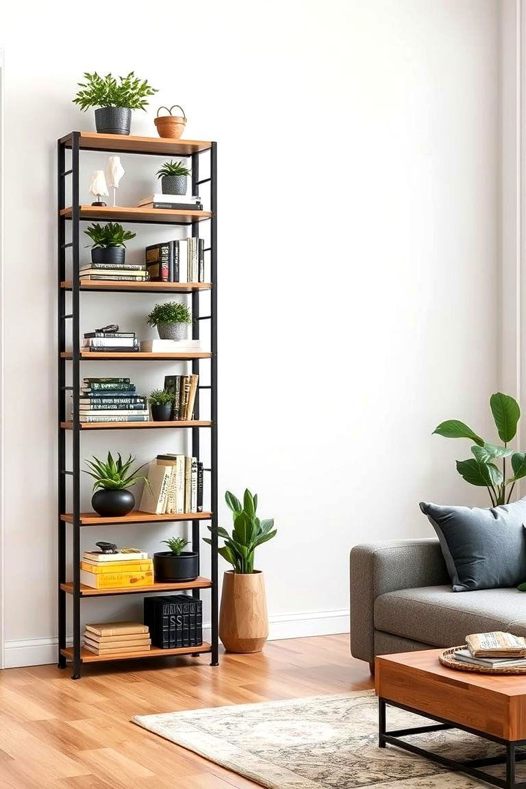 Industrial Style Shelving Unit - 24 Living Room Furniture Ideas