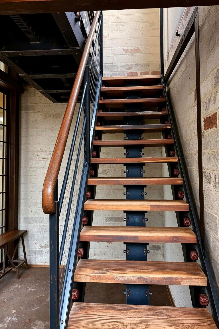 Industrial Style Staircase - 24 Staircase Ideas