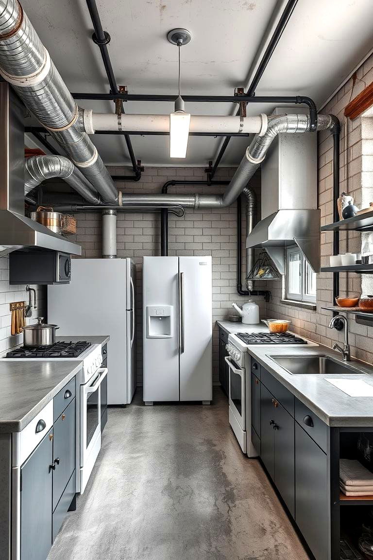 Industrial Style With White Appliances - 24 Kitchen With White Appliances Ideas