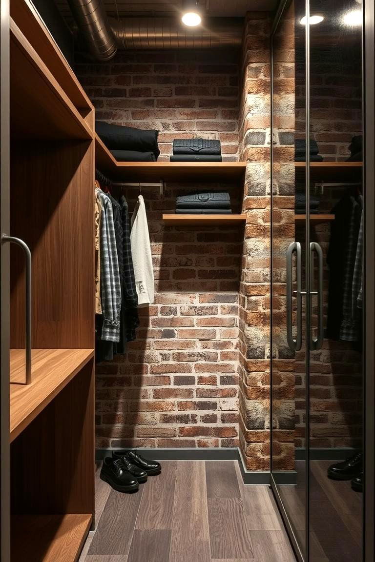 Industrial Urban Style - 24 Closet Wallpaper Ideas