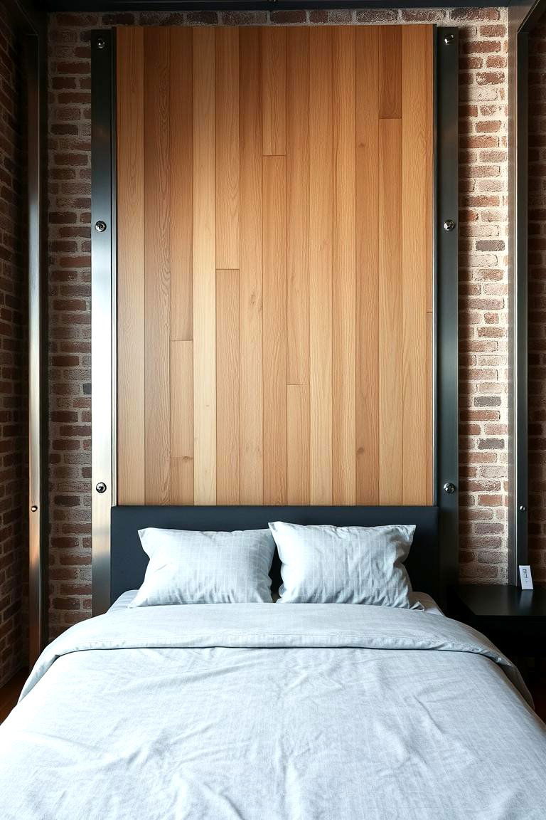 Industrial Wood and Metal Mix - 24 Wood Accent Wall Ideas